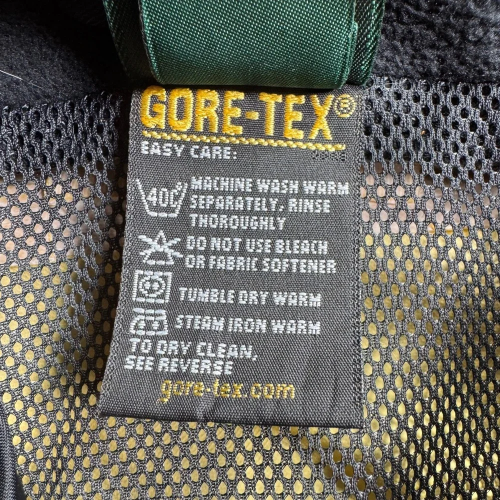 EMS Mens Jacket Gore-Tex Hooded Rain Shell Orange Gray Large Pit Zips Waterproof